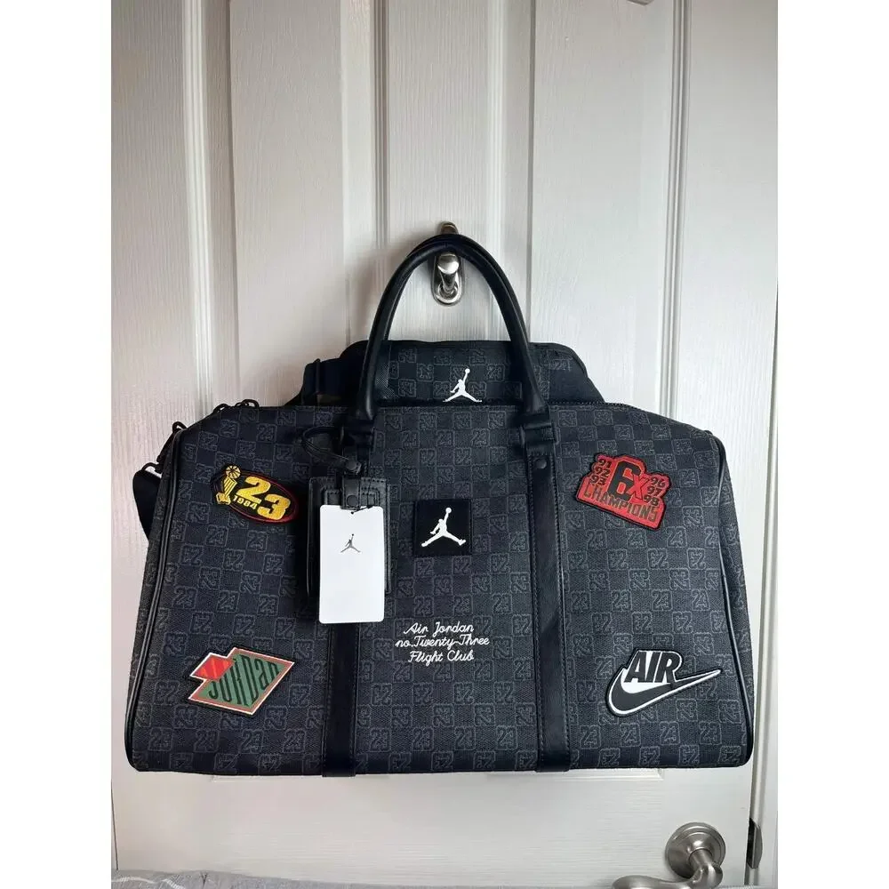 New Nike Jordan Monogram Champion Luxury 25L Duffle Bag MM9157-023 Size Medium